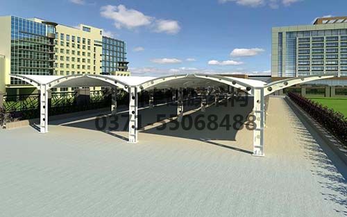 卓越膜結(jié)構(gòu)車棚設計效果圖