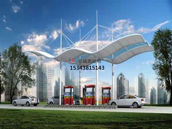 榆林膜結構加油站頂棚【生產(chǎn)廠家】榆林加氣站膜結構遮陽棚公司