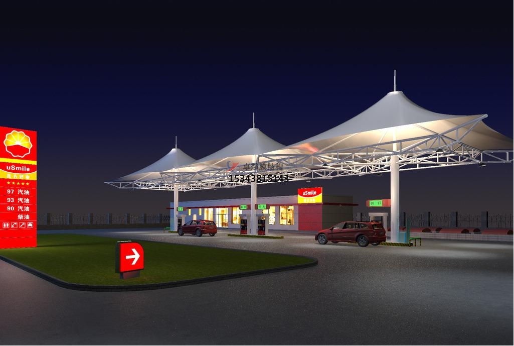 韶關膜結構加油站頂棚【生產(chǎn)廠家】　　