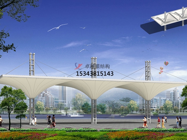 宣城市膜結(jié)構雨棚工程設計施工案例 　　