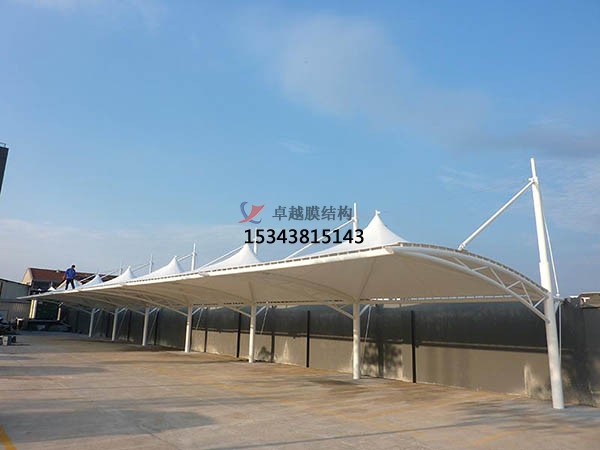 曹縣膜結(jié)構【充電站防雨篷】停車棚設計安裝