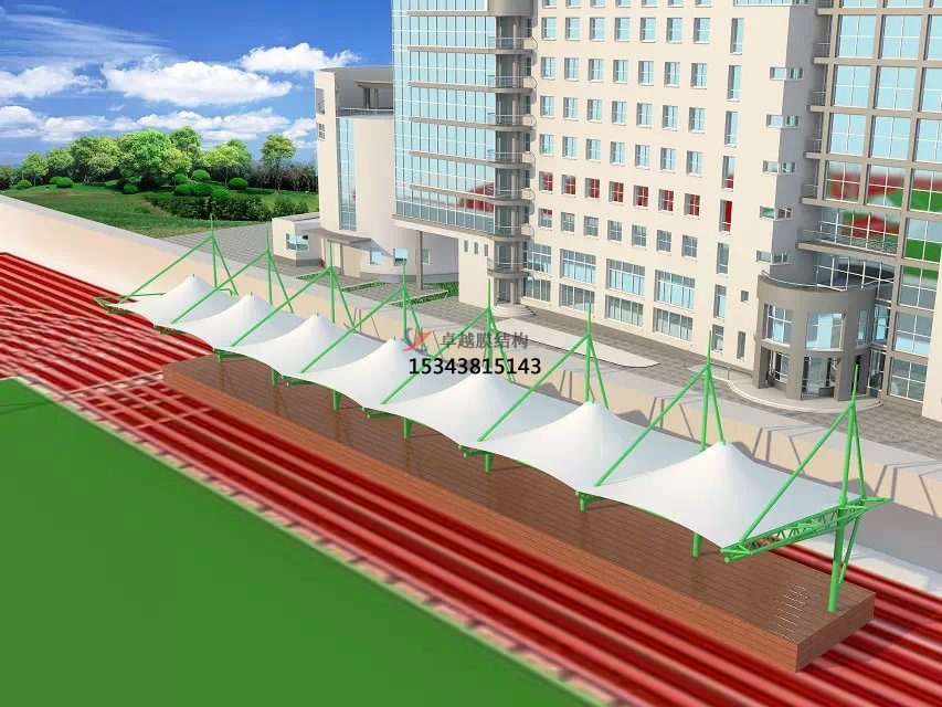方山體育公園膜結(jié)構(gòu)【看臺(tái)雨棚】門球場案例