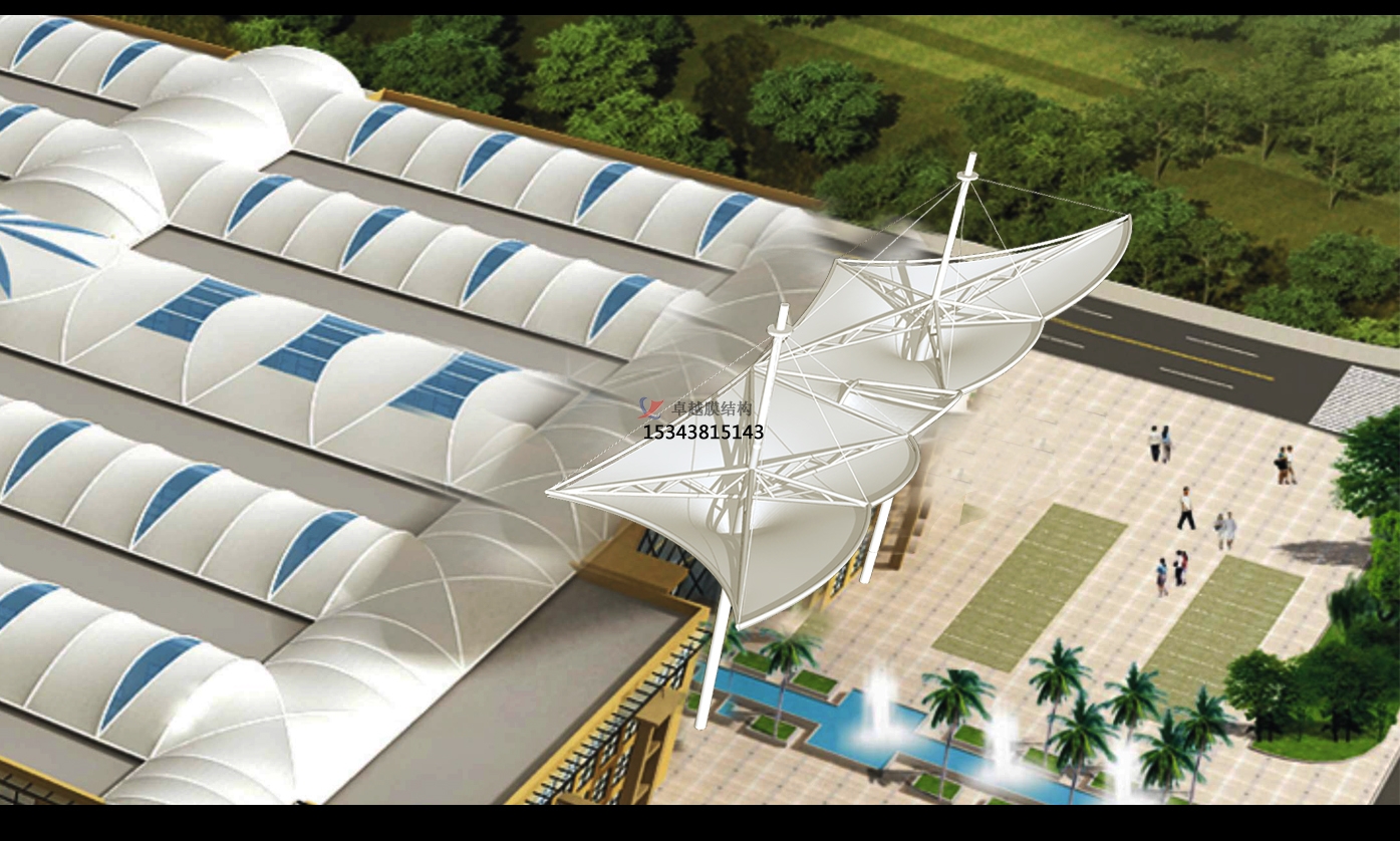常見的幾種屋頂膜結構效果圖