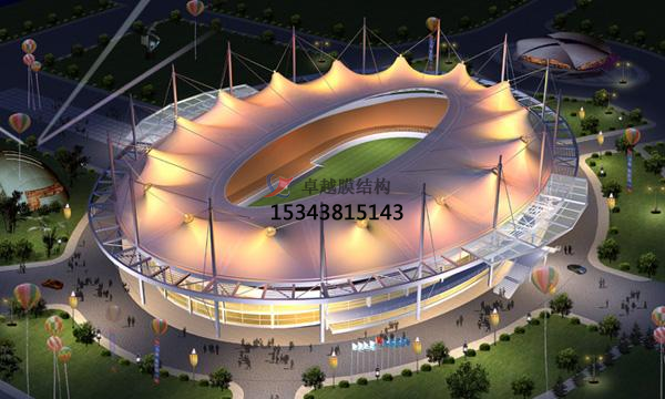 足球場(chǎng)膜結(jié)構(gòu)雨棚用PVDFf材質(zhì)可以嗎？