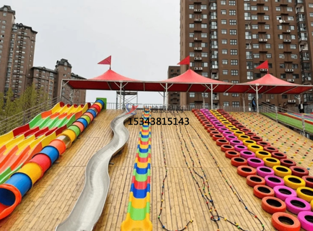 焦作滑世界橘紅色張拉膜結構生產(chǎn)