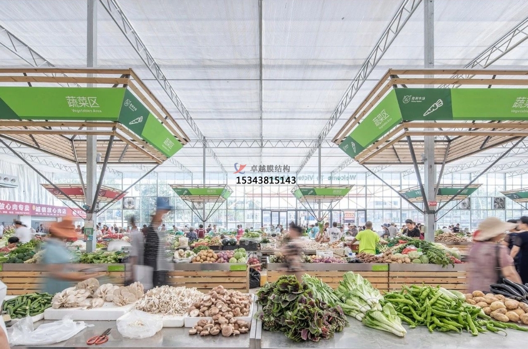 曲靖農(nóng)貿(mào)市場(chǎng)頂棚——曲靖膜結(jié)構(gòu)公司專(zhuān)業(yè)廠家